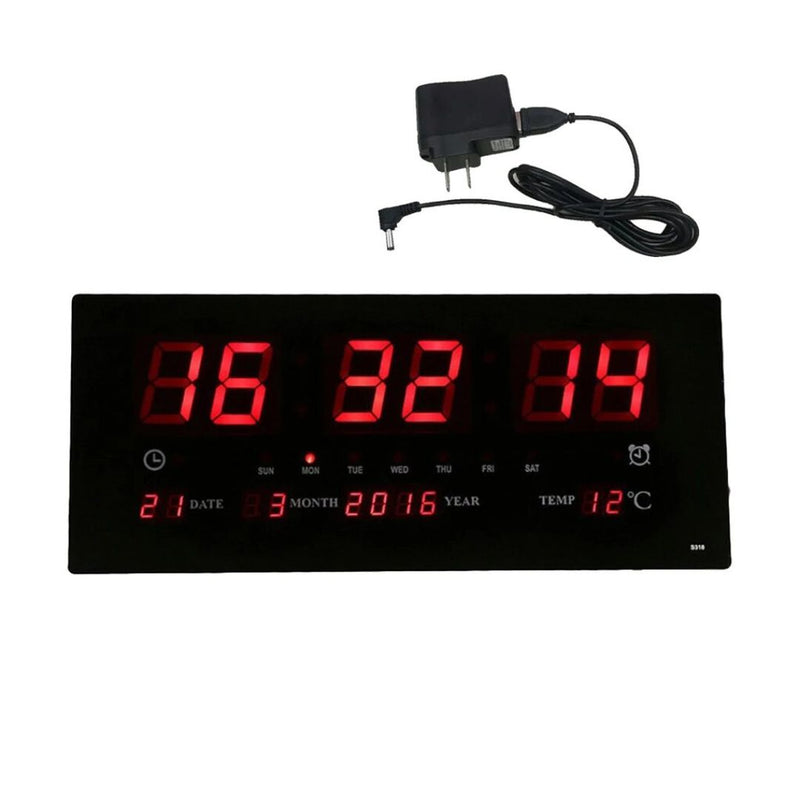 Reloj De Pared  Digital Con Alarma Y Calendario