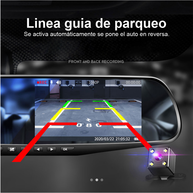 Espejo Retrovisor Inteligente con Doble Cámara